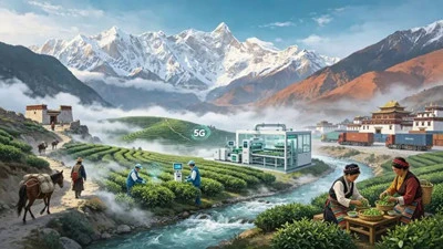 Xizangda choy ildiz otganda